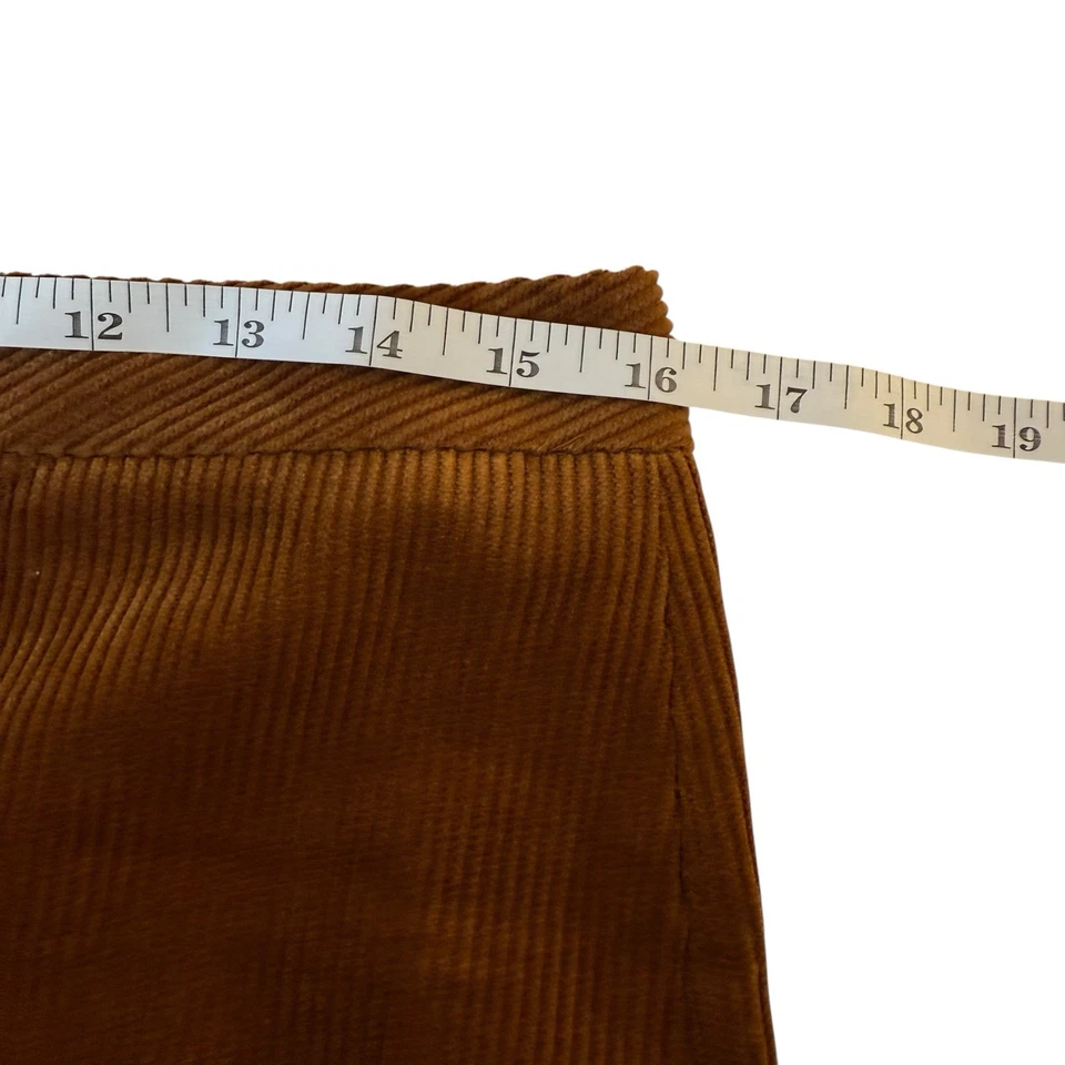 Falda Midi J Crew Marrón Pana Talla 8 Neutra Otoño Otoño Boho Indie Goblincore Foto 4 de 4