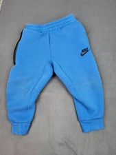 Nike Tech Fleece Joggers Boys 4 Blue Lightweight Elastic Waist Tapered Sweatpant