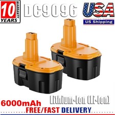 For DeWalt 18V 6.0AH 18 Volt Li-ion Battery XRP DC9096 DC9098 DC9099 DW9095 2PCS