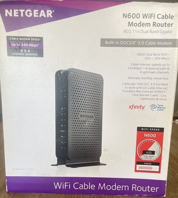 NETGEAR N600 WiFi Cable Modem Router - Model C3700