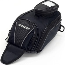 BikeTek Mini Moto Motorcycle Motorbike Tank Bag With Phone Pouch Black
