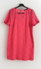 George Ladies Knee Length Pink Lace Floral Dress Size 16