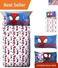 Kids Sheet Set with Fitted, Flat Sheets Pillow Cover - Ultra-Soft Bedding w...