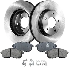 Front Brake Disc Rotors and Pads Kit For 2013-2019 Nissan Sentra 2-Wheel Set