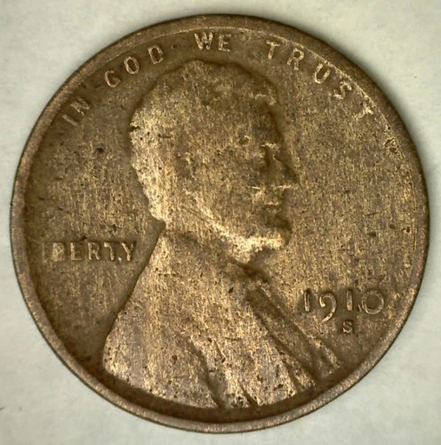 Photo of a 1910-S Lincoln Wheat Cent from an eBay listing that sold on Jul 23, 2026