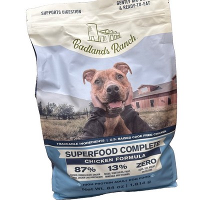 Badlands Ranch Super Complete Chicken Formula Dog Food 64 Ounces 1814 G