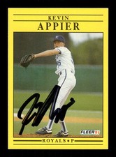 1991 Fleer   #549 Kevin Appier signed autograph  very tough BXCP63