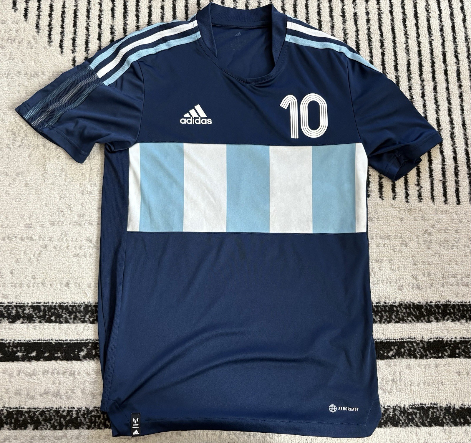 Lionel Messi Adidas Training Soccer Jersey Aeroready Argentina Small