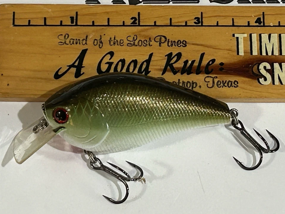 Señuelo de pesca Lucky Craft RC 3.5 cobre verde sábalo 3 1/4" cuadrado Bill Crankbait Foto 2 de 4