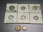 6 Canadian Dimes +2 Canadian Quarters Lot (8 Coins) 1940, 41, 43, 51, 62, 64, 65