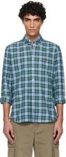 Polo Ralph Lauren Mens Classic Fit Oxford Shirt in Blue Green Sz Small