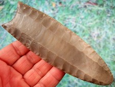 Large Super Fine 5 3/4 inch Arkansas Clovis Point with COA Arrowheads Artifacts