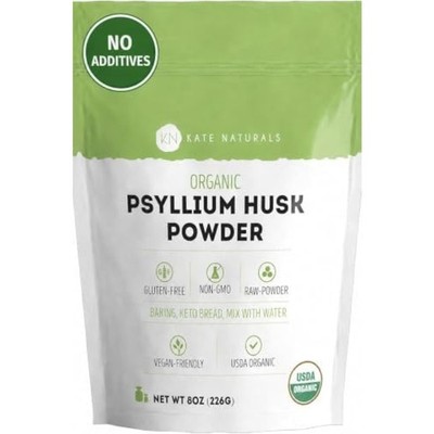 Psyllium Husk Powder (8 OZ), Gluten Free, Non GMO, Finely Ground, Keto Friendly