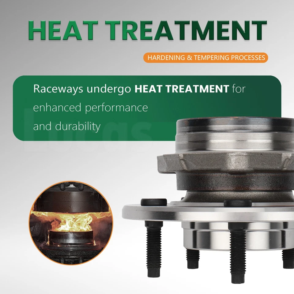 Lucas Pair：2New Front Wheel Bearing Hub for 1997-2000 Ford F-150 4WD No ABS - Изображение 2 из 4