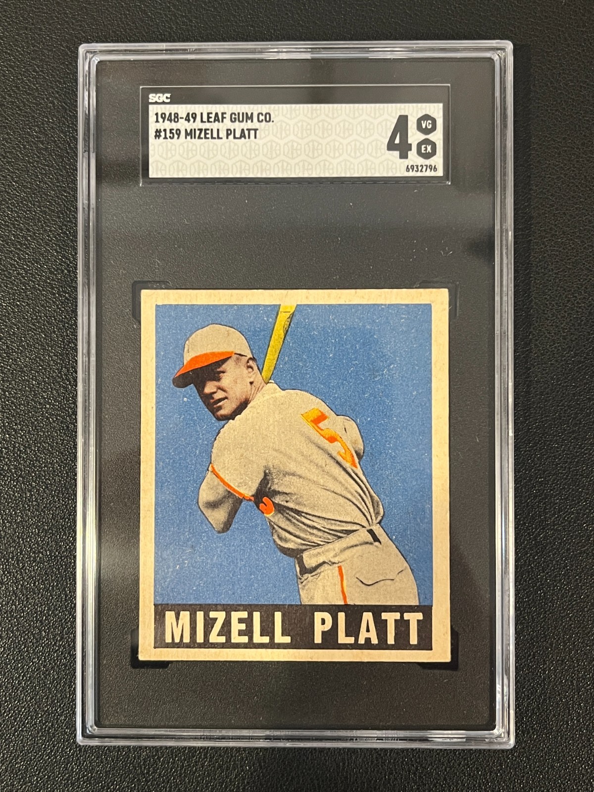 Mizell Platt 1948-49 Leaf Gum Baseball SGC 4 Browns 159