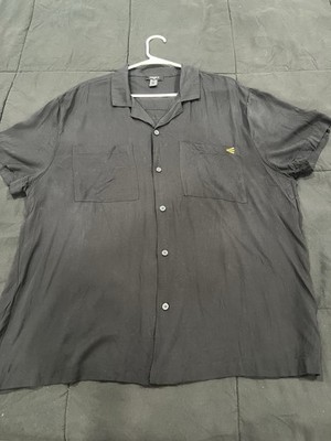 Forever 21 Men's Graphic Print Black Button-Up Shirt XXL Hidden Hills CA