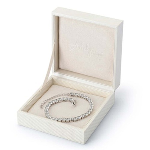 Ashlynn Avenue - Aurora 18K White Gold-Plated Pavé Gemstone Bracelet 9 Ctw - 第 2/3 張圖片
