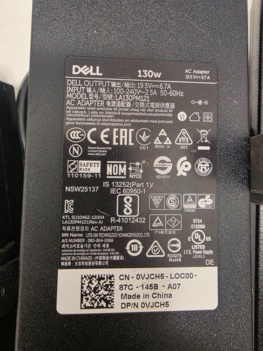 Dell LA130PM121 Original Laptop Ladegerät 130W – Breiter zylindrisch