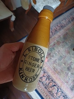 Scottish Stone Ginger Beer Bottle L Ribola Kinross Bourne 1919
