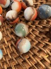 (29) VINTAGE AKRO AGATE CORKSCREWS & PATCHES MARBLES LOT .62" — photo 5