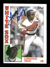 1984 Topps  163 Lorenzo Gray signed auto autograph  crisp blue sharpie, tough AS