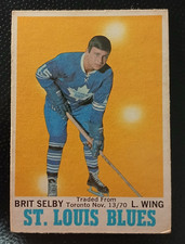 1970-71 - OPC - O-PEE-CHEE - HOCKEY CARD - BRIT SELBY (TRADED) - # 111  (A06)