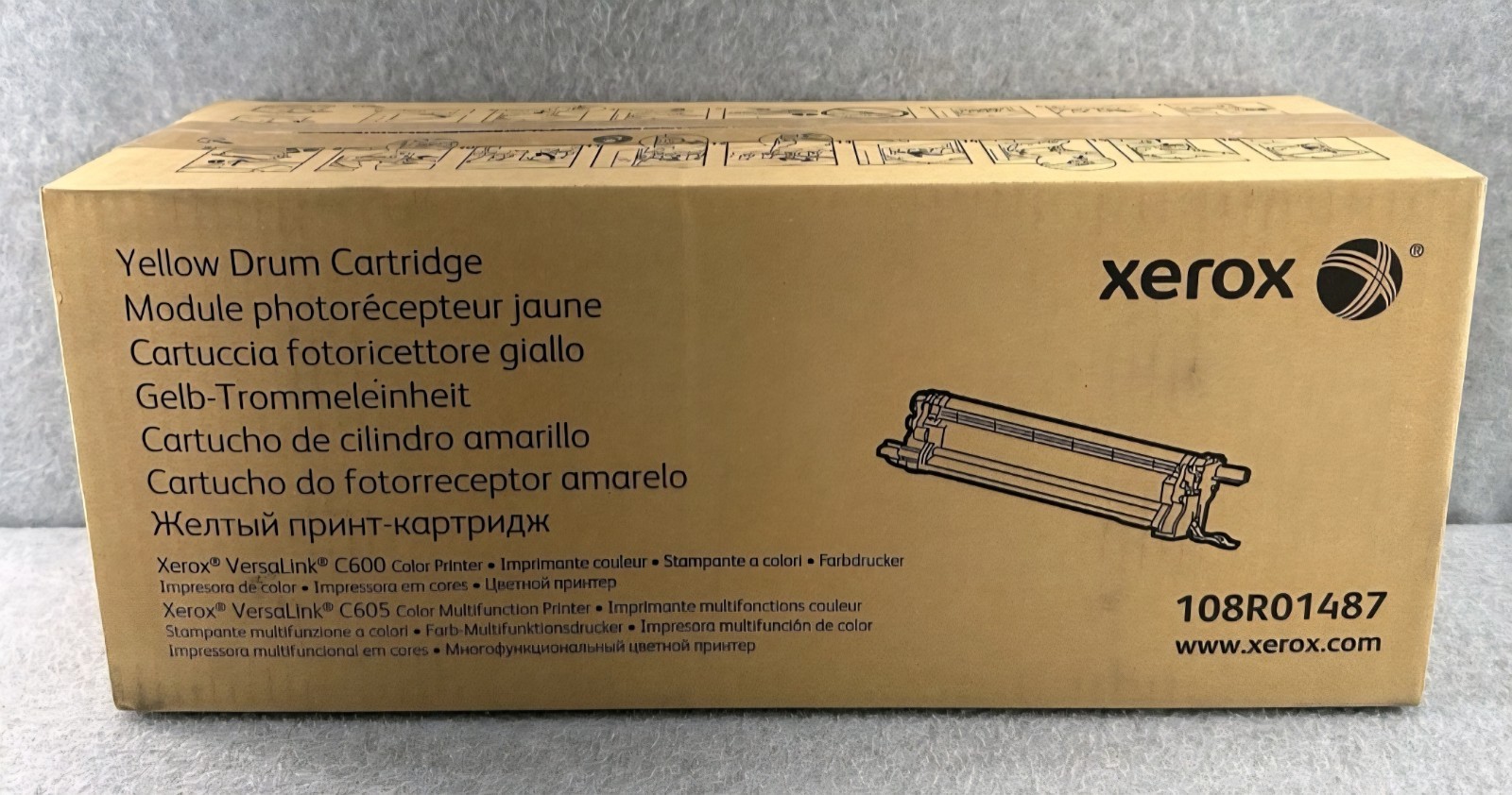 Genuine  108R01487 Drum Cartridge - Yellow - VersaLink C600/C605 - New/Seale