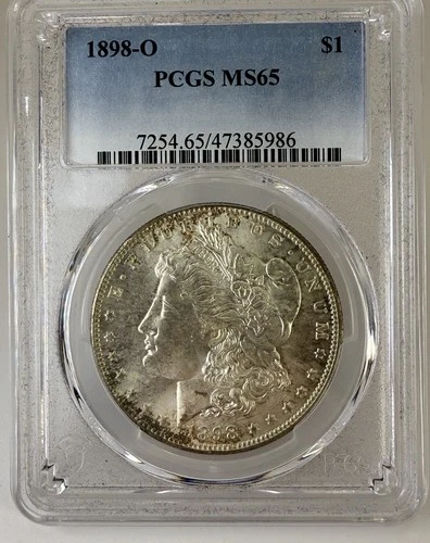 1898- O Morgan Silver Dollar PCGS MS65 Nice UNC New Orleans 90% Silver