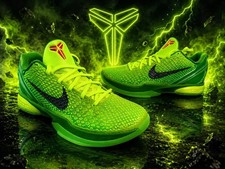 NEW Kobe 6 Protro Green Grinch Mens CW2190-30...