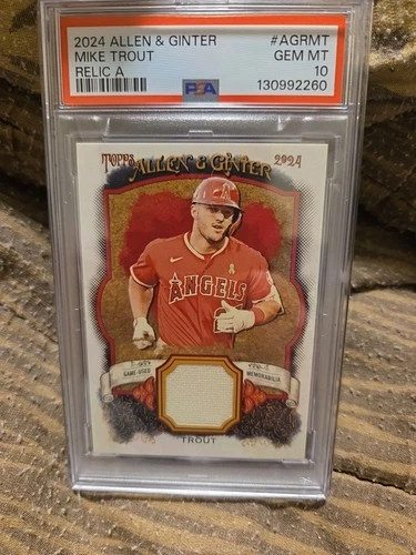 2024 Allen & Ginter Mike Trout #ARG-MT Relic A PSA 10 POP 1