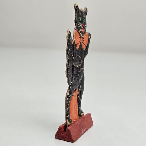 Altes Vintage Antik Halloween Deutsches Kegelspiel Schwarze Katze Germany 20er Jahre - Bild 19 von 22