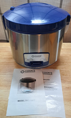 Cook's Companion 10 Cup Rice Cooker, Blue, New Open Box, Tested - E4