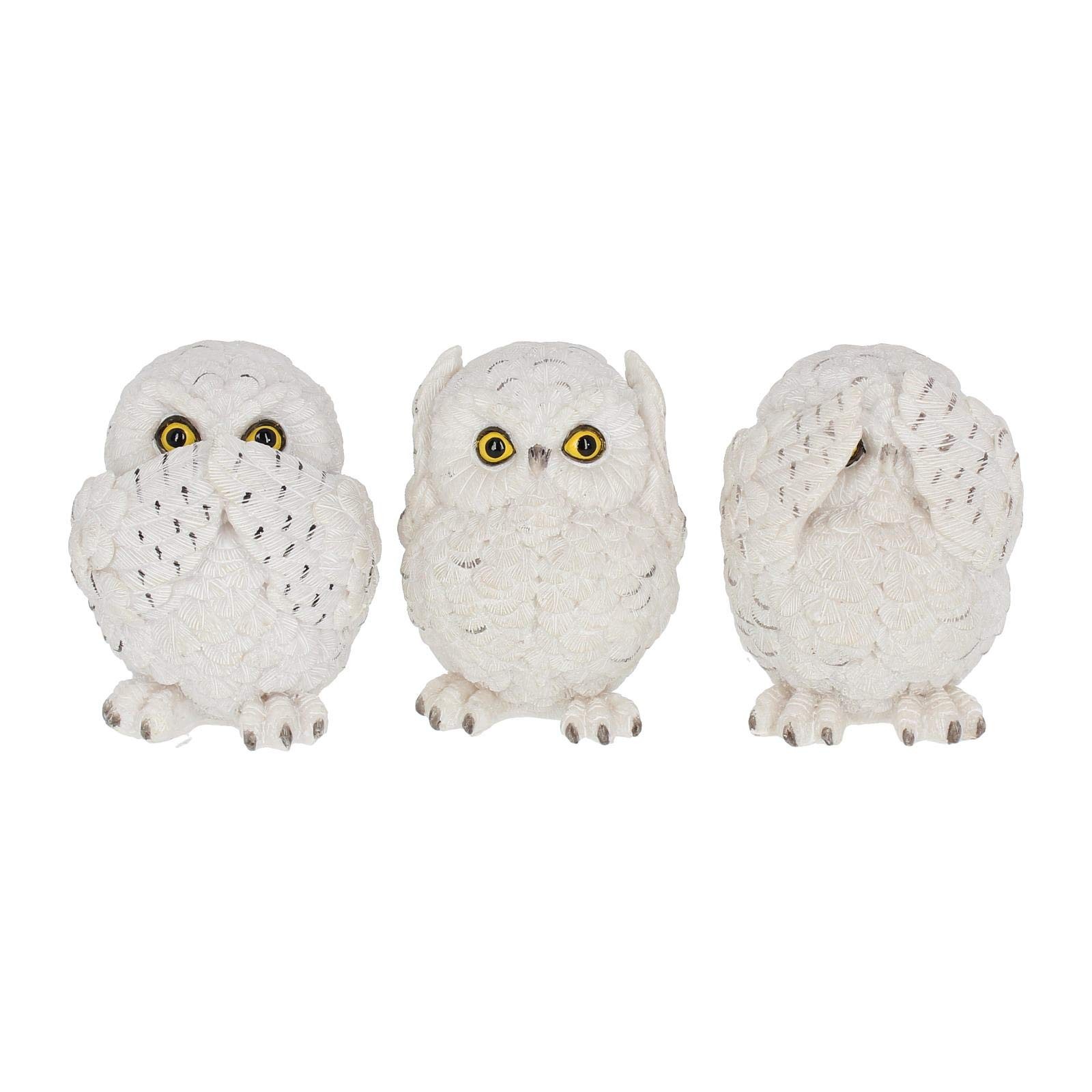 Nemesis Now Three Wise Owls Figurine 8cm White 4390₽