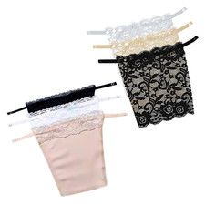 6 St&uuml;ck Clip auf angedeutetem Camisole-Einsatz Bescheidenheit Panel Spitze &Uuml;berwurf f&uuml;r tief ausgeschnittene Tops