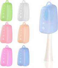 6 Pack Silicone Toothbrush Covers, Travel Toothbrush Head Caps for Manual and