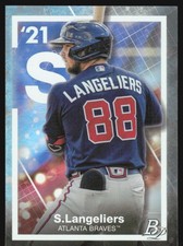 2021 Bowman Platinum Precious Elements Shea Langeliers #PE-28 Atlanta Braves