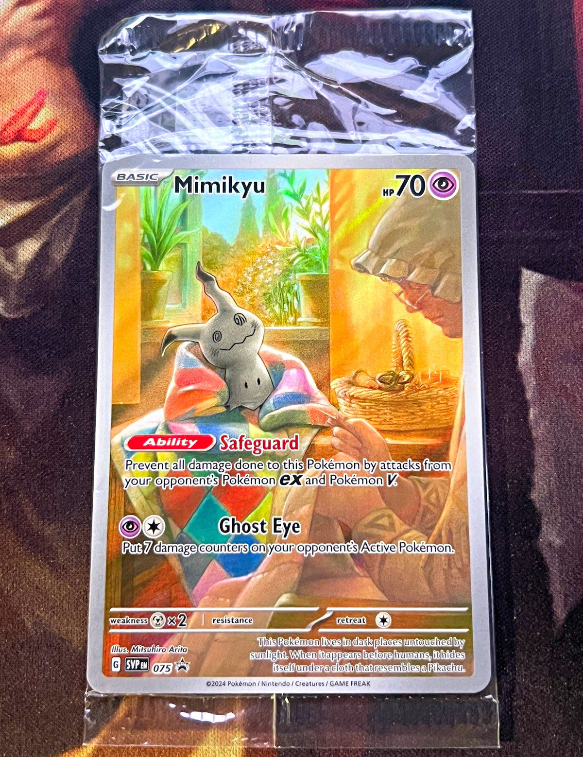 Pokemon TCG Mimikyu 075 BS Promo - NM/Sealed ✨