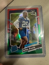 JULIUS BRENTS 2023 Donruss Optic Rated Rookies Red and Green Prizm RC #346 Colts