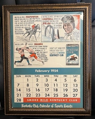 Kentucky Club February 1954 - Calendar of Sports Events