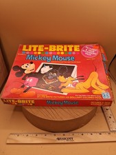  NO PEGS Vintage Lite-Brite Mickey Mouse With Several Unpunched Images