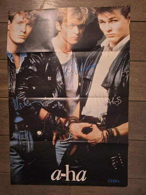 A-ha - Very rare large double-sided poster from Sweden from 1986!
