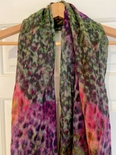 Lily and Lionel Lightweight Soft Wool & Silk Scarf Multicolour