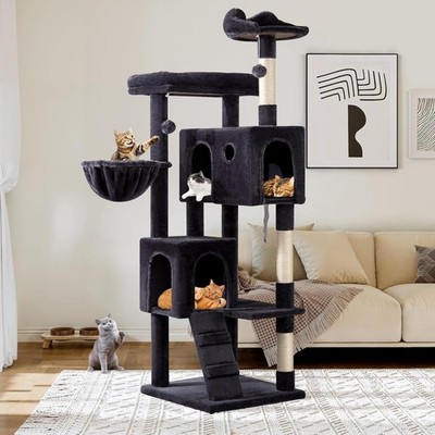 64'' Cat Tree Tower/Multi-Level Activity Center for Indoor Big Felines 2 Perchs