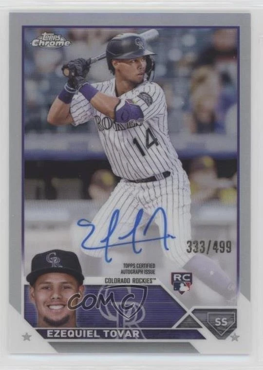 2023 Topps Chrome Rookie Auto Refractor /499 Ezequiel Tovar #RA-ET Auto RC