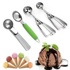 ICE CREAM SCOOP STAINLESS STEEL FOR MASH POTATO ICE CREAM SPOON BALL SCOOPER