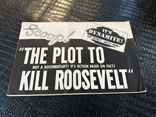 1946 PLOT TO KILL ROOSEVELT - Original Movie Pressbook
