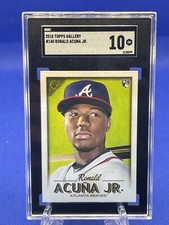 2018 Topps Gallery #140 Ronald Acuna Jr SGC 10 Pristine Braves