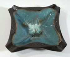 BEAUTIFUL VINTAGE MID CENTURY TABLE ASHTRAY MULTI-COLOR UNUSUAL SHAPE