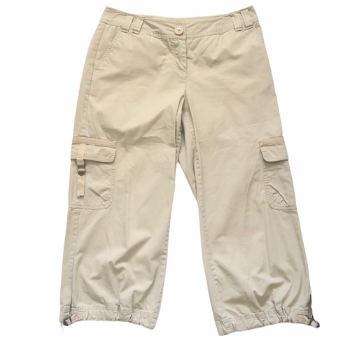 Cargo Capri Pants Belted Hem Size 
