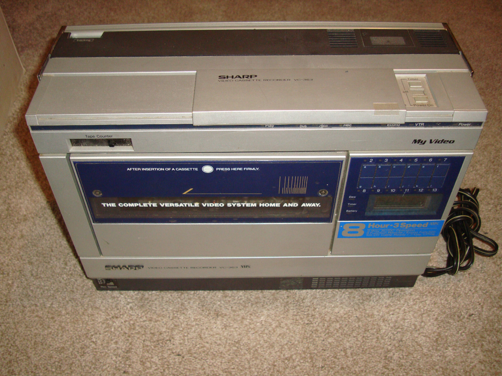 SHARP VC-363 VIDEO CASSETTE RECORDER VHS POWERS ON | eBay
